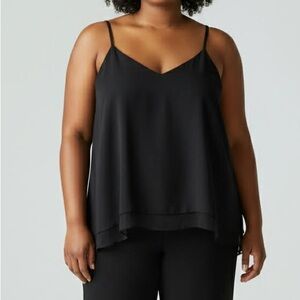 Torrid Size 1X 14-16 Sophie Black Chiffon Swing Cami